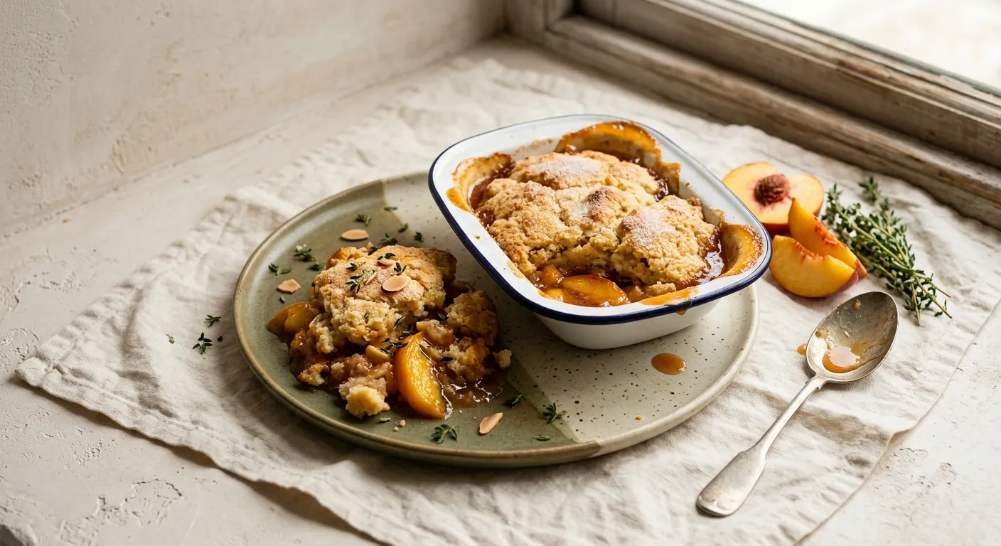 Cobbler à la pêche, ou autre fruit de saison